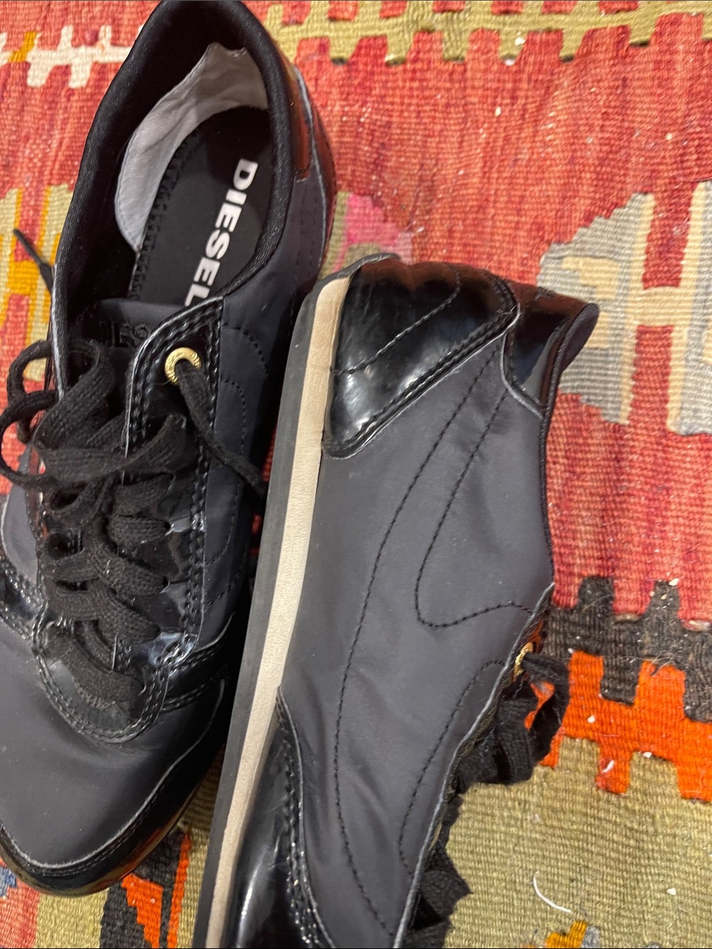 Diesel Black Sneakers with Subtle Gray Accents - Picture 10 of 15